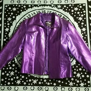 Maxima Wilson's Shiny Purple Leather Jacket